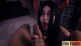 My sis possessed by a Demon Succubus fucked me till i creampie at Halloween night