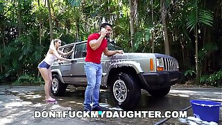 DON'T FUCK MY Daughter-in-law - Naughty Sierra Nicole Fucks The Carwash Man