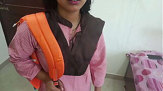Alpana was fucking with beau on college time and college uniform sex in clear Hindi audio she was sucking dick in mouth and painfull fucking